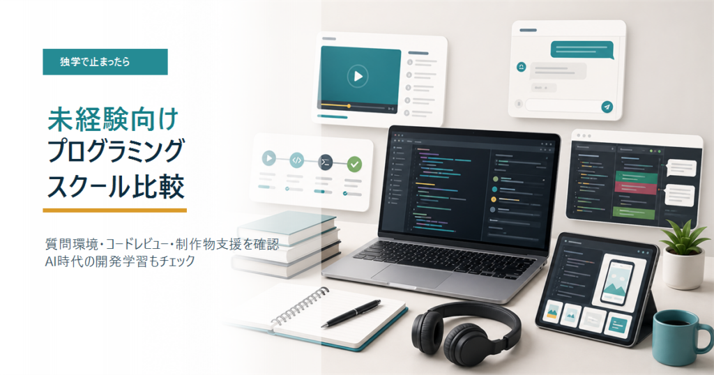 未経験向けプログラミングスクール比較のアイキャッチ画像